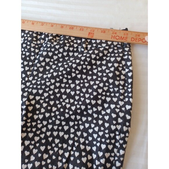 J. Crew Black and White Cropped Heart Pants - Picture 10 of 12